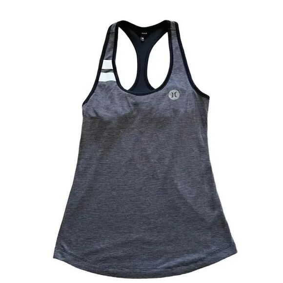Hurley Nike Gray Sleeveless Athletic Workout Racerback Built in Bralette SZ M - Picture 1 of 11